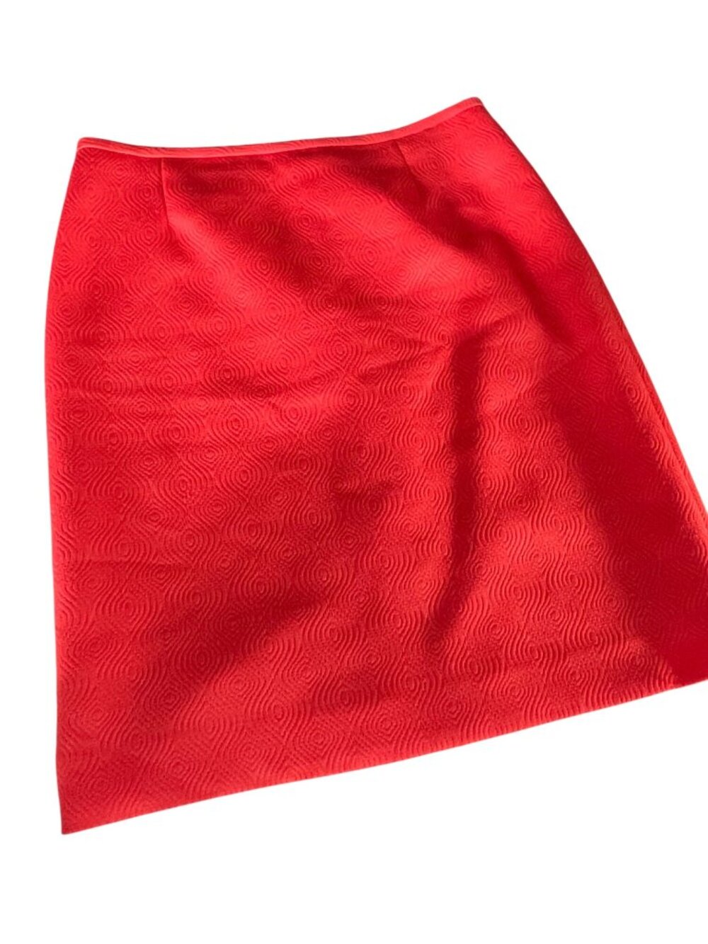 Tahari Arthur S. Levine Red Textured Skirt Suit With Short Sleeve Blazer Size 10 - Picture 7 of 10